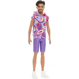 Лялька Barbie Модник Кен у вінтажному худі з коротким рукавом (HRH26) - мініатюра 2