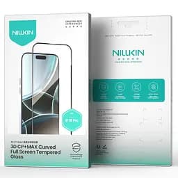 Захисне скло Nillkin (CP+ max 3D) (full glue) для Apple iPhone 16 / 15 (6.1) Чорний - мініатюра 6
