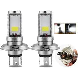 YSY 2-Pack 900 люмен Білий H4 COB 12 W Світлодіодна лампа для мотоциклетних фар Лампа для того, хто дав бігу, бого світла (H4)