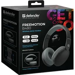 Навушники Defender FreeMotion B480 Bluetooth Black (63480) - мініатюра 9