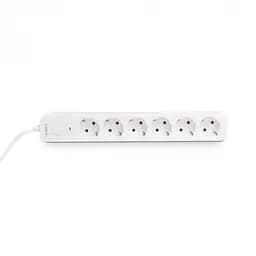 Мережевий подовжувач Videx Oncord з/з 6 п 3 м (3x1.5 мм) з кнопкою білий (VF-PD63G-W) - мініатюра 2