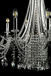 Ефектна підвісна кришталева люстра Splendid Ray L6008/10 (SILVER) - хром, 10xE14, діаметр 85 см, від 18 до 28 м2 - мініатюра 3