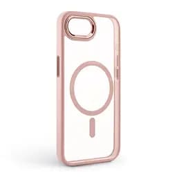 Чехол Apple iPhone 16e/17e, Unit MagSafe, розовый, прозрачный, магсейф, противоударный, магнитный, панель-накладка с поддержкой MagSafe, с поддержкой беспроводной зарядки, TPU+PC, защита всего корпуса, ударопрочный, ArmorStandart (ARM83875) - мініатюра 2