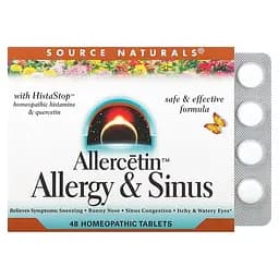 Рослинний комплекс проти алергії Source Naturals Allercetin Allergy & Sinus 48 пігулки