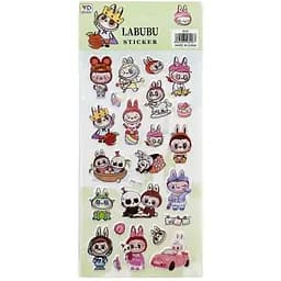 Дитячий набір наліпок Bambi Лабубу YG0328(Green) мікс, 10х22 см