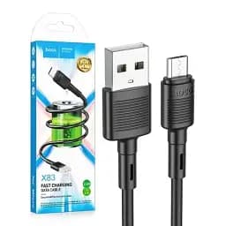 Кабель Hoco X83 Pisces Cable USB to MicroUSB 2,4A 1m Black