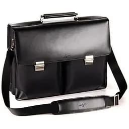 Портфель для ноутбука 15.6" Fouquet NBC-1001B черный ультрапрочный нейлон 1680 Den ручка и отделка из высококачественной кожи