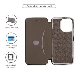 Чехол-книжка для TECNO Spark 40C 4G, G-Case, черный, кожаный чехол-книга из экокожи (PU) и TPU, с магнитом, с подставкой и вместительным кардхолдером, противоударный, защита всего корпуса, ArmorStandart (ARM87242) - мініатюра 3