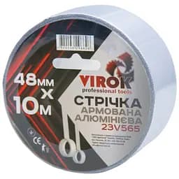 Лента клейкая армированная алюминиевая Virok 48мм х 10м 150 мкм (23V565)