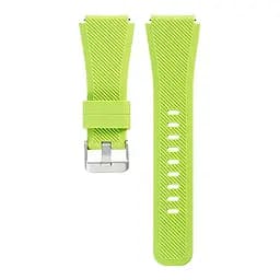 Ремінець для Samsung Galaxy Watch 4 - зелений ширина кріплення 20мм розмір L силікон Watchbands Gear (WB00S4GEAR6) - мініатюра 2