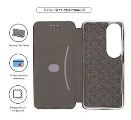 Чехол-книжка для OPPO A60 4G, G-Case, черный, кожаный чехол-книга из экокожи (PU) и TPU, с магнитом, с подставкой и вместительным кардхолдером, противоударный, защита всего корпуса, ArmorStandart (ARM78580) - мініатюра 3