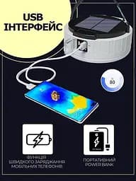 Кемпінгова лампа акумуляторна з пультом — Solar charging lamp HP-2009 - мініатюра 6