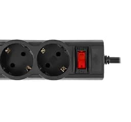 Мережевий фільтр-подовжувач LogicPower LPX5 2m Black - мініатюра 4