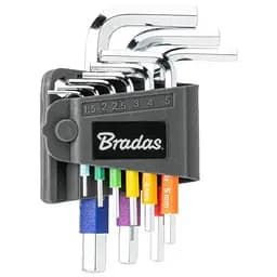 Набір шестигранних ключів Bradas HX 1,5-10 мм 9 шт короткі (DIY-HKH62-SH/B)