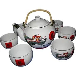 Сервіз порцеляна 1 чайник + 6 чашок "Дракон" (200/800 мл, чашка/чайник) (TSR6017-5)