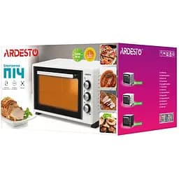Електропіч Ardesto 1300 Вт, 40 л, прихов.ниж.тен, таймер, підсвічув., білий - мініатюра 10
