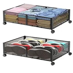 Місце для зберігання під ліжком на колесах Innotic Місце складні контейнери для зберігання взуття