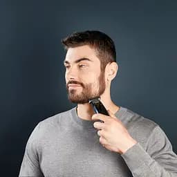 Тример Rowenta Barber Experience, для голови, бороди, мережа+акум., роторний мотор, насадок-5, нержавіюча сталь з покриттям DLC, чорно-синій - мініатюра 10