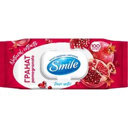 Серветка волога Smile Daily Гранат з клапаном 100 шт.