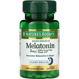 Мелатонін швидко розчинний Nature's Bounty Melatonin смак вишні 3 мг 240 таблеток