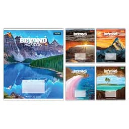Зошити учнівські 24 аркуша клітинка 1B Beyond the horizon, 20 шт. в упаковці