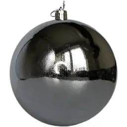 Ялинкова куля Devilon D10 см сірий глянець пластик (250645)