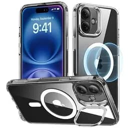 Прозорий чохол із підставкою ESR Classic Hybrid Case with Stash Stand (HaloLock) Clear для iPhone 16 (1A7470102)