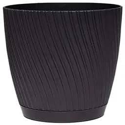 Горщик Form-Plastic Міка-15 з підставкою 1.75 л антрацит (4550-014)