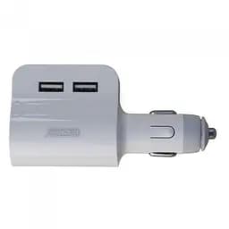 Автомобільний зарядний пристрій Ezra CR05, 3 USB, 12–24 В, білий - мініатюра 3