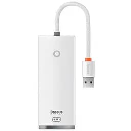 Перехідник HUB Baseus Lite Series 4in1 (USB-A to USB3.0*4) (0.25m) (WKQX03) White