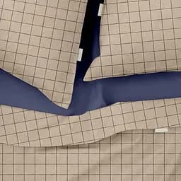 Комплект постільної білизни Cosas Beige geometry CS6 Євро бежевий (CellAshbeige_87DarkBlue_200) - мініатюра 3