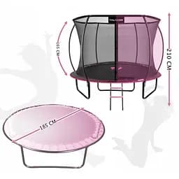 Батут із внутрішньою сіткою THUNDER Inside Ultra 6FT 185 см Black/Pink - мініатюра 10
