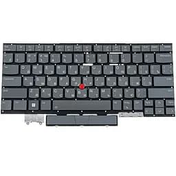 Клавіатура для ноутбука LENOVO (ThinkPad: X1 Yoga 8th Gen) rus, storm grey, без фрейму, підсвічування клавіш (ОРИГІНАЛ) - мініатюра 2