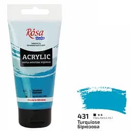 Фарба акрилова Rosa Studio Бірюзова 431, 75 мл