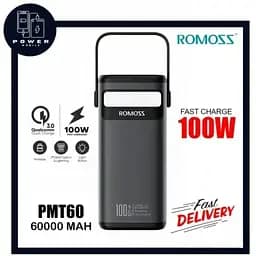 Зовнішній акумулятор Romoss PMT60 60000mAh 100W PMT60-1D2-2133H - мініатюра 6