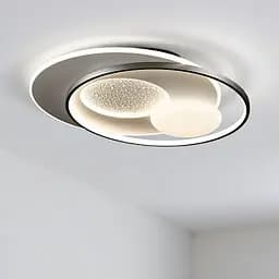 Сучасна стельова LED-люстра L2908/580/2+2 LED (WHITE+GREY), 144 Вт, діаметр 58 см, від 14 до 20 м2
