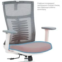 Офісне крісло OfficePro Balance OC550-W-DG-OR White/Dark Gray/Orange [148647] - мініатюра 11