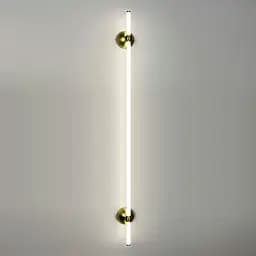 Лінійне бра у латунному корпусі з двома кріпленнями 120 см Арт. WJ 023/1200-2 AB Line F