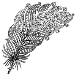 Ялинкова іграшка MIS LT Перо 7,5х15,5Х1,5 см срібна гальваніка