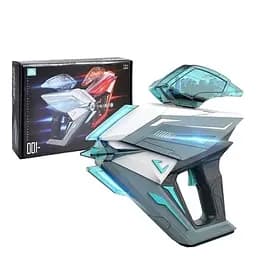 Іграшковий бластер із підсвіткою, орбізами, кульками, захисними окулярами та акумулятором, Блакитний