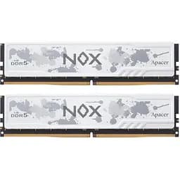 Память 16Gb x 2 DDR5 6000 MHz Apacer NOX белый 40-40-40-96 1.35V с радиатором (AH5U32G60C622MWAA-2)
