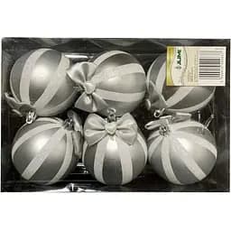 Набір кульок Jumi з бантиком срібний 6 шт. (5900410409637_1)
