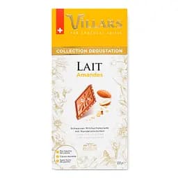 Шоколад молочний Villars з мигдалем 100 г (825367)
