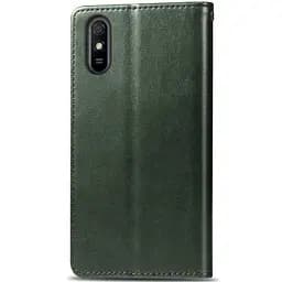 Шкіряний чохол-книжка GETMAN Gallant (PU) для Xiaomi Redmi 9A Зелений - мініатюра 5