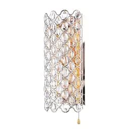 Бра Brille BCL-488W/4*E14+24*0.5W настенное накладное LED хрустальное с выключателем