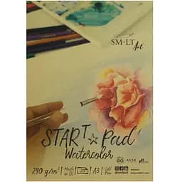 Склейка для акварелі STAR T А3 (29,7х42 см) 240г/м2 20л натуральний білий SM-LT Art