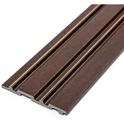 Рейка декоративна Wall Sticker PS 2900х120х12 мм Темний горіх із золотом SW-00002131-