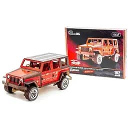 Деревянный 3D конструктор Джип Wrangler PuzzleOk Арт-25162 162 детали