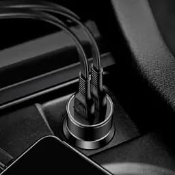 Автомобільний зарядний пристрій Baseus Small Screw 2USB 3.4A CAXLD-C01 Black - мініатюра 2
