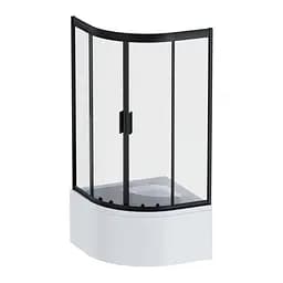 Душевая кабина Am.Pm Gem 90x90 см без поддона black W90UG-401A090BT, Черная, Универсальная, прозрачная, черная